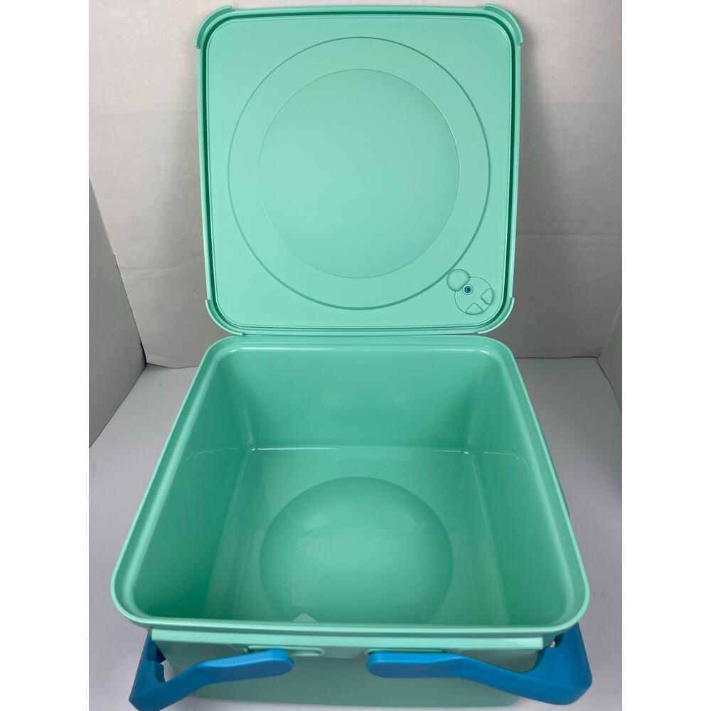 Vintage Tupperware Large Porta Picnic Basket Carrier Mint Green Unused NWOT Rare - Picture 7 of 10